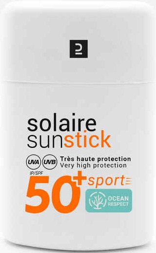 Decathlon Sonnenschutz Pflegestift 2-in-1 Für Gesicht Und Lippen Lsf 50+