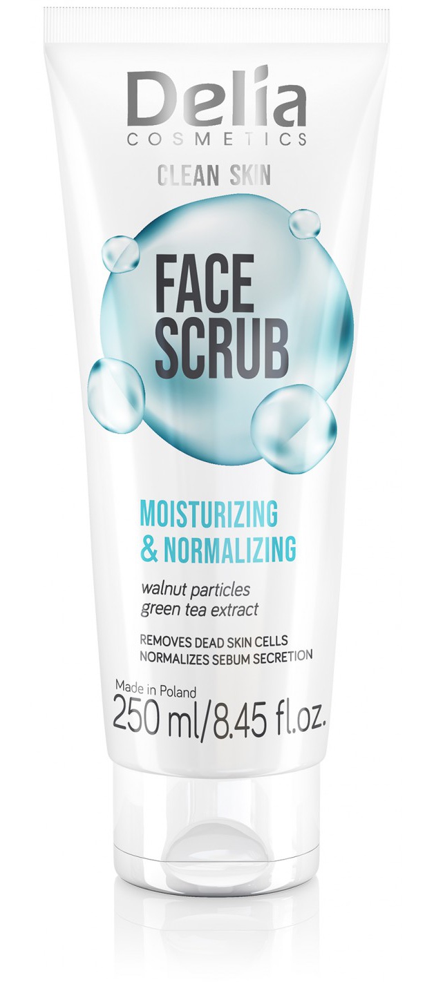 Delia Cosmetics Clean Skin Moisturizing & Normalizing Face Scrub