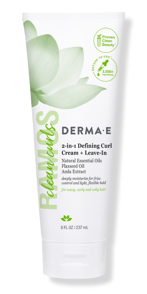 Derma E Alba Ramos Clean Curls 2-in-1 Defining Curl Cream
