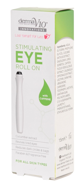 Derma V10 Stimulating Eye Roll On With Caffeine