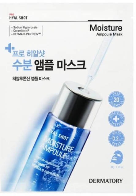 Dermatory Pro Hyal Shot Moisture Ampoule Mask