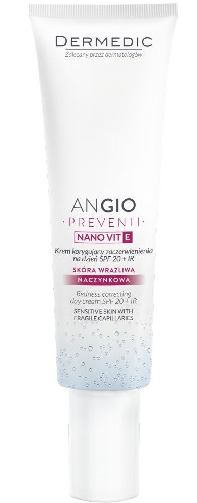 Dermedic Angio Preventi Redness Correcting Day Cream SPF 20 + IR