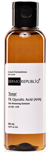 Dermorepubliq 7% Glycolic Acid (AHA) Skin Renewing Toner -