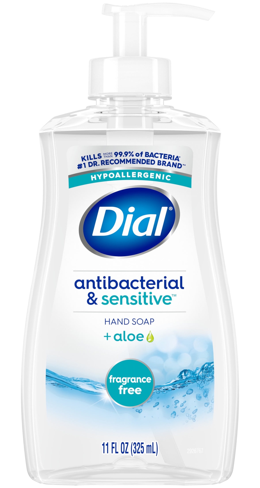 Dial Liquid Hand Soap, Antibacterial & Sensitive, Fragrance Free