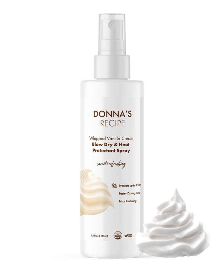 Donna’s Recipe Blow Dry & Heat Protectant Spray - Whipped Vanilla Cream