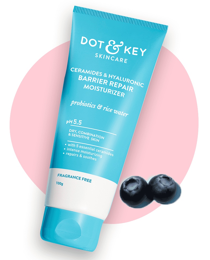 Dot & Key Ceramides & Hyaluronic Barrier Repair Moisturizer With Probiotics & Rice Water (100 G)