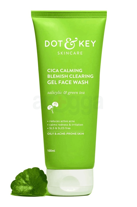 Dot & Key Cica Calming Blemish Clearing Gel Face Wash With Salicylic Acid& Green Tea
