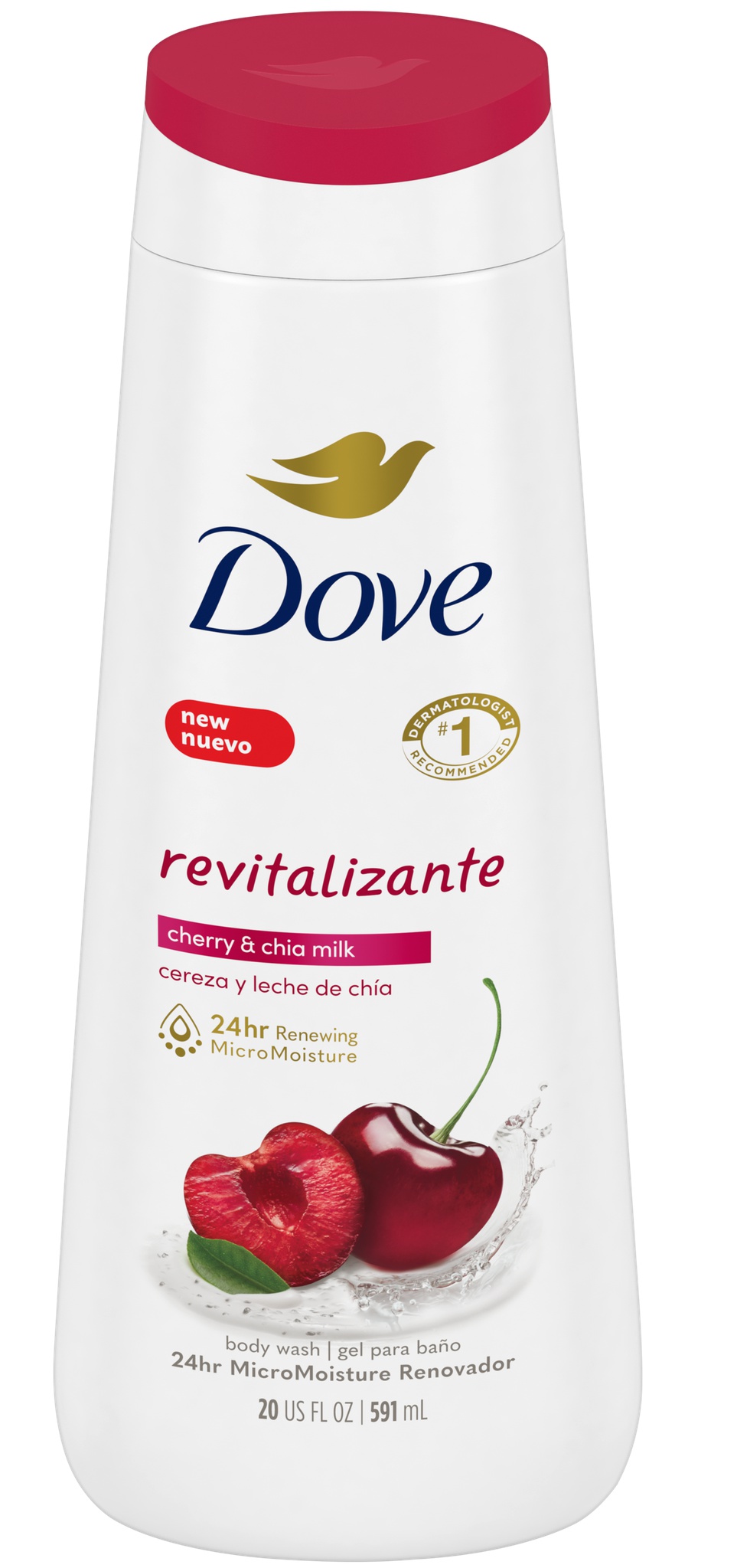 Dove Revitalizante Body Wash (Cherry & Chia Milk)