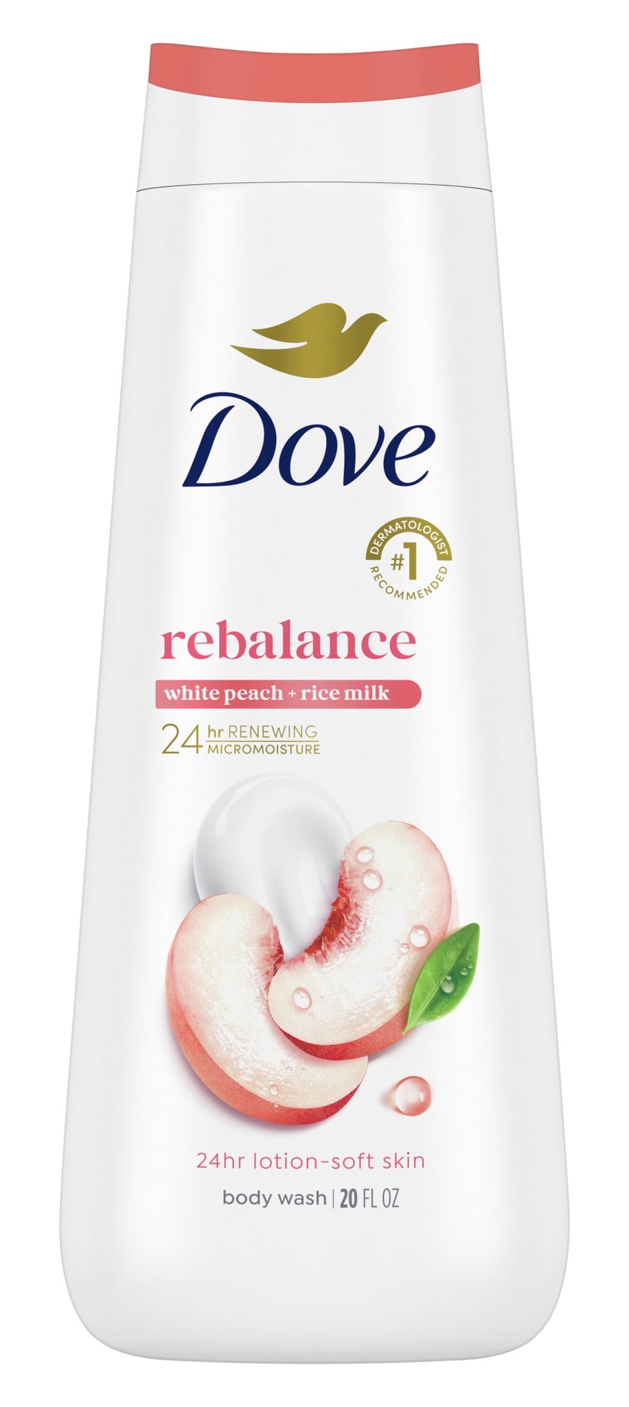 Dove body wash For Women Moisturizing Rebalance White Peach & Rice Milk Cleanser All Skin