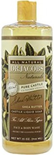 Dr. Jacobs Naturals Unscented Castile Liquid Soap Face & Body Wash