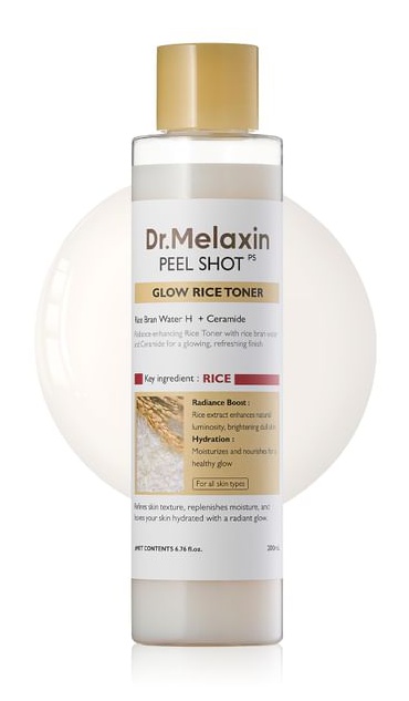 Dr. Melaxin Glow Shot Peel White Rice Toner