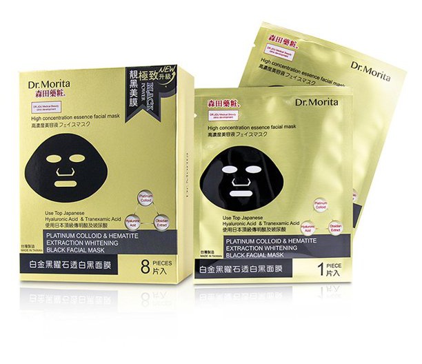 Dr.Morita Platinum Colloid & Hematite Extraction Whitening Black Facial Mask