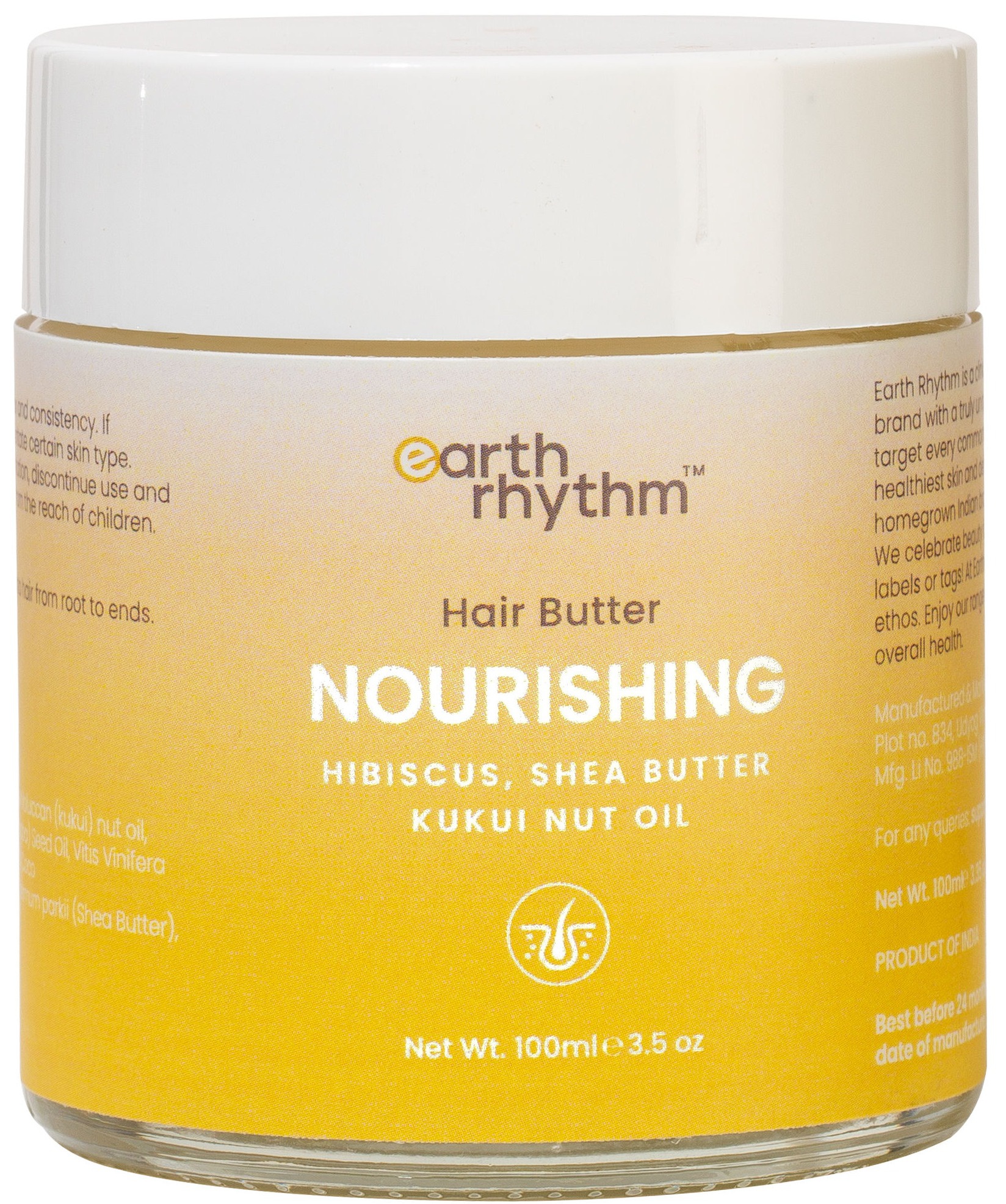 Earth Rhythm Kukui Nut, Shea Butter & Hibiscus Hair Butter