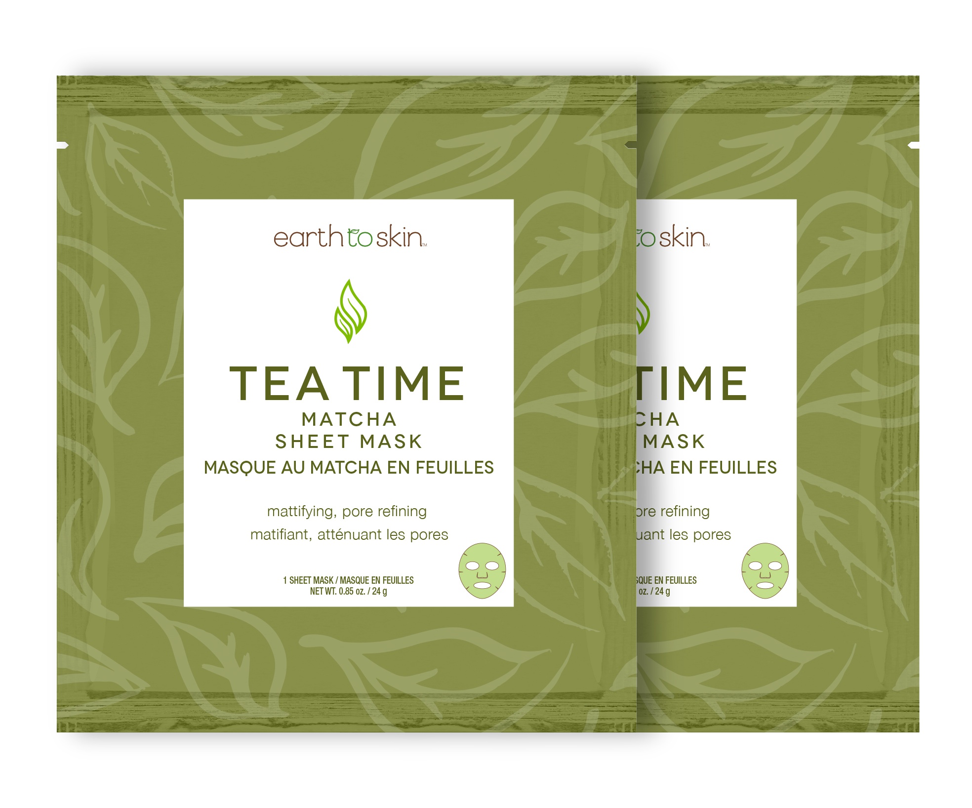 Earth To Skin Tea Time Matcha Sheet Mask