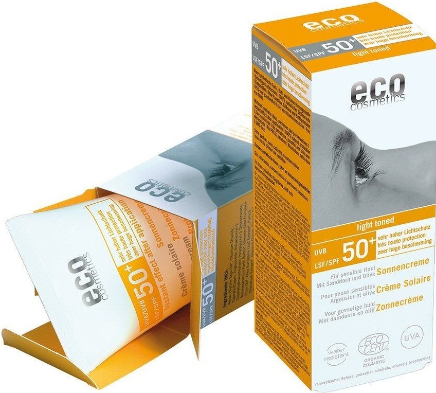 Eco Cosmetics Zonnebrandcreme SPF50 Licht Getint