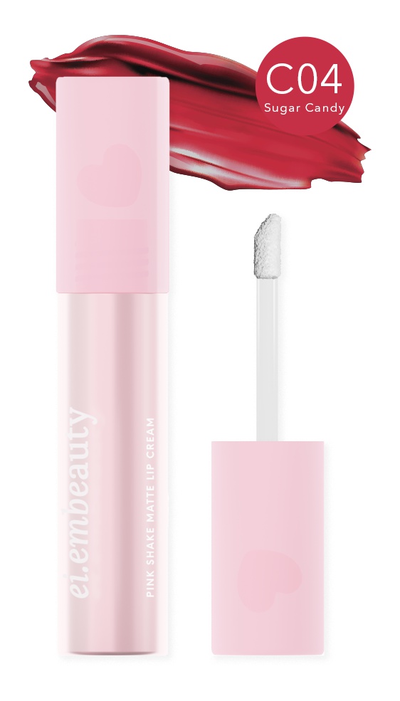 Eiem Beauty Pink Shake Matte Lip Cream C04 Sugar Candy