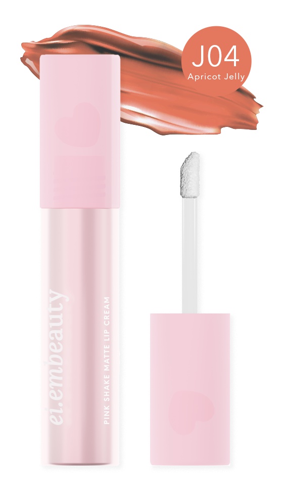 Eiem Beauty Pink Shake Matte Lip Cream J04 Apricot Jelly