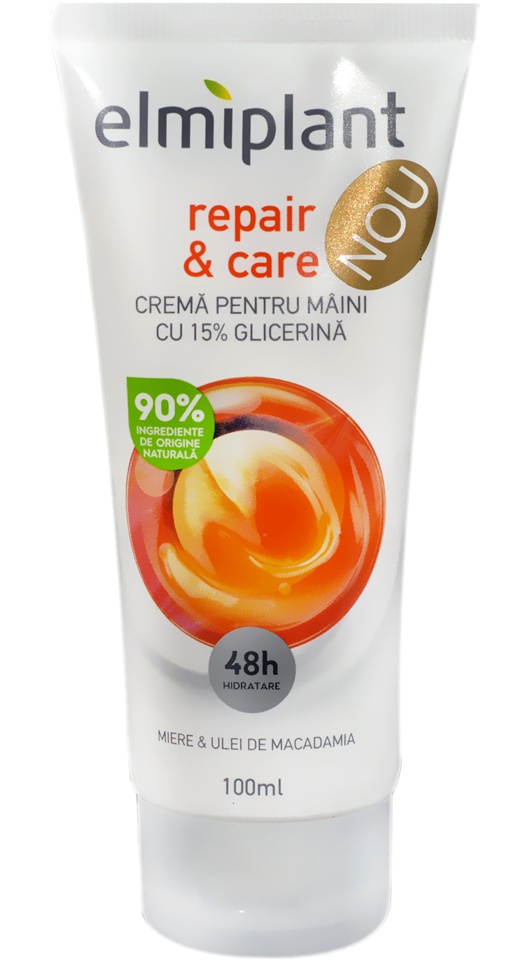 Elmiplant Cremă Pentru Mâini Cu 15% Glicerina Miere&Ulei De Macadamia Repair&Care