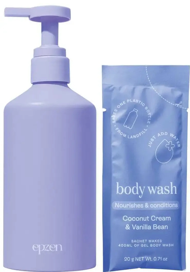 Epzen Body Wash Starter Pack Coconut Cream And Vanilla Bean