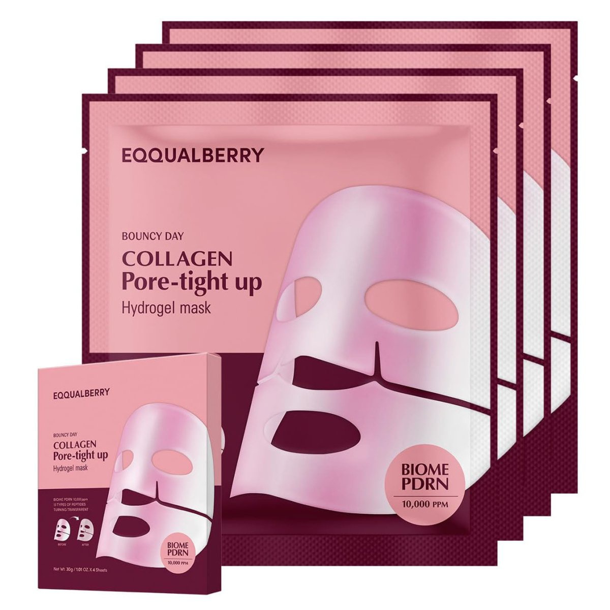 Eqqualberry Collagen Pore-tight Up Hydrogel Mask