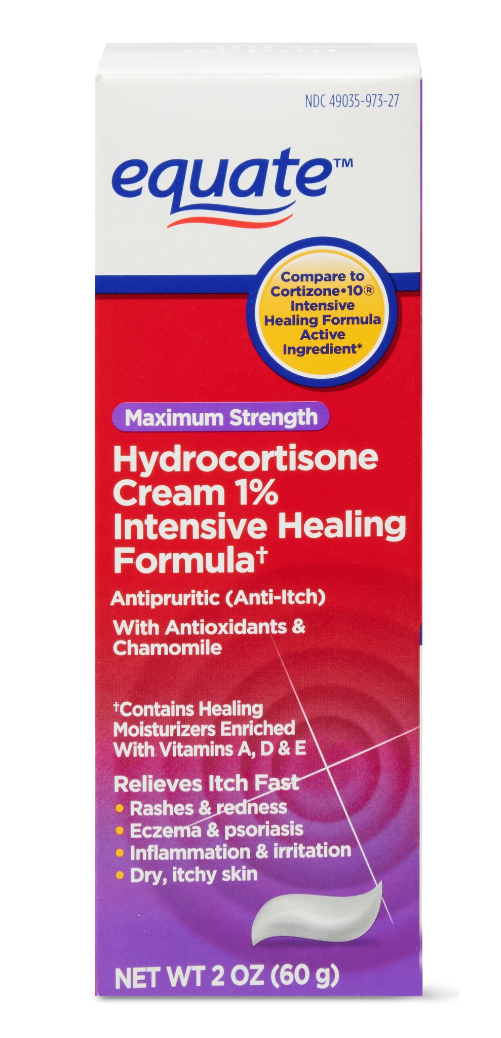 Equate Hydrocortisone Cream 1% Intensive Healing Formula