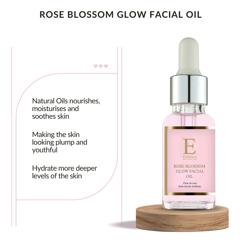 Erth Skin London Rose Blossom Glow Facial Oil