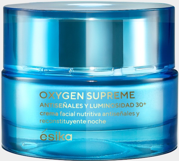Esika Oxygen Supreme Crema Facial Nutritiva Antiseñales Y Reconstituyente Noche 30+