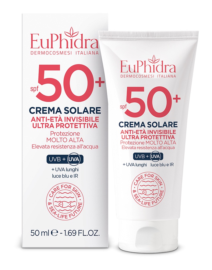 Euphidra Crema Solare Anti-età Invisibile Resistente All'acqua