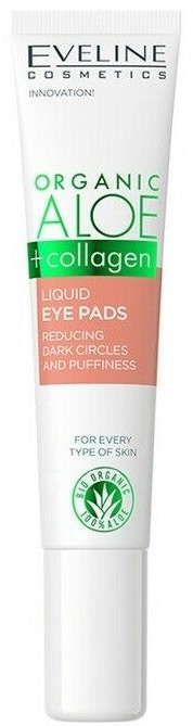 Eveline Organic Aloe + Collagen Liquid Eye Pads Reducing Dark Circles And Puffiness