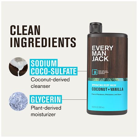 Every Man Jack Body Wash Coconut + Vanilla