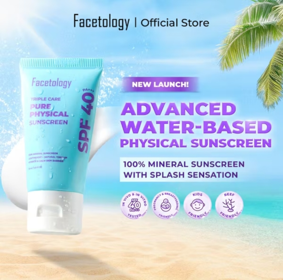Facetology Triple Care Pure Physical Sunscreen SPF 40 Pa+++