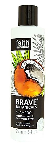 Faith in Nature Brave Botanicals Moisture Boost Coconut & Frangipani Shampoo