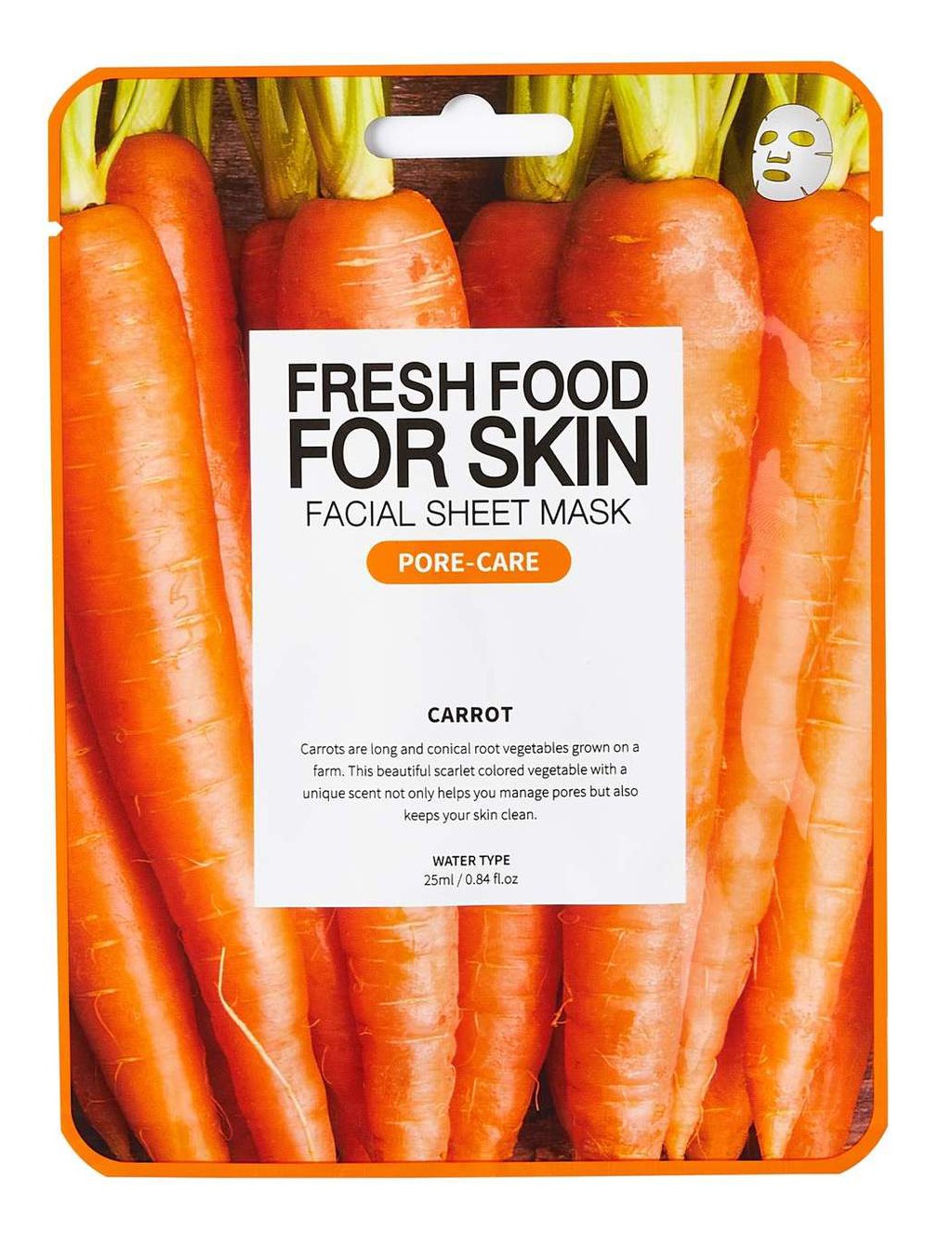 Farm Skin Fresh Food For Skin Facial Sheet Mask Carrot:Pore-Care