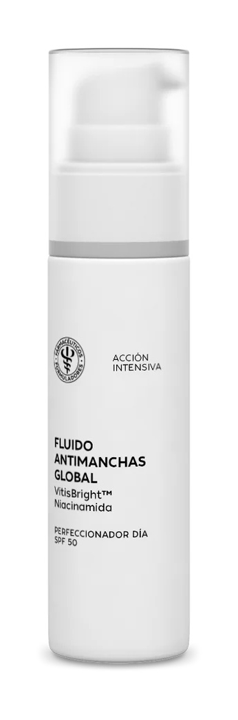 Farmacéuticos Formuladores Fluido Antimanchas Global Vitisbrighttm, Niacinamida SPF 50
