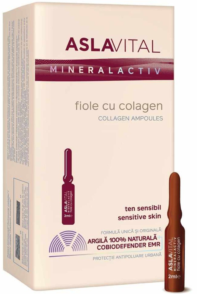 Farmec Romania Aslavital Mineralactiv Collagen Ampoules