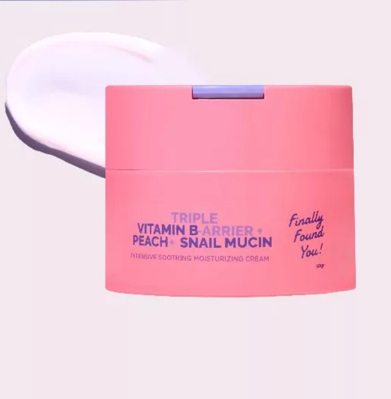 Finally Found You! Triple Vitamin B-arrier + Peach + Snail Mucin Intensive Soothing Moisturizing Cream