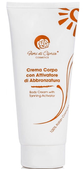 Fiori di cipria Crema Corpo Con Attivatore Di Abbronzatura