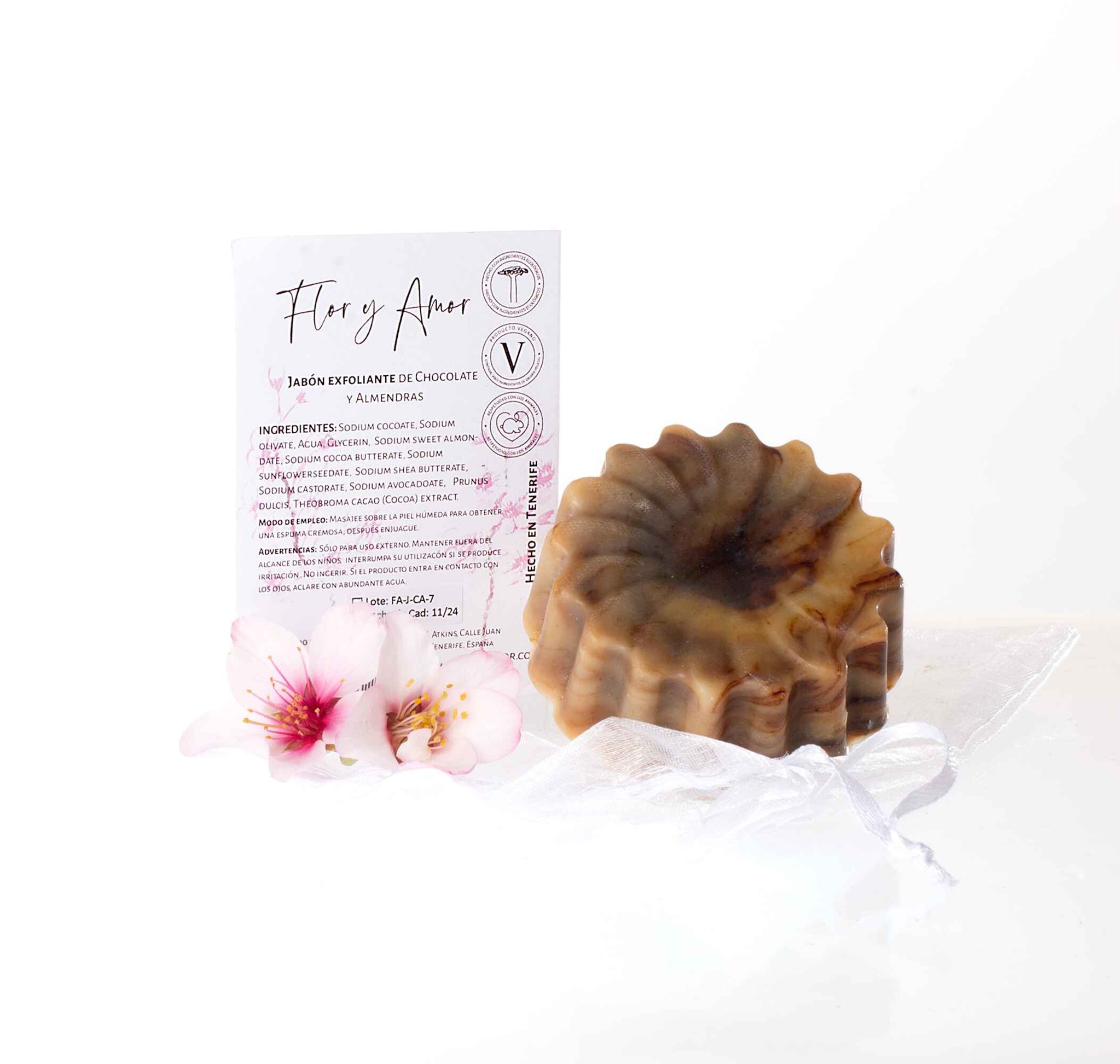 Flor y Amor Chocolate And Almond Exfoliating Soap