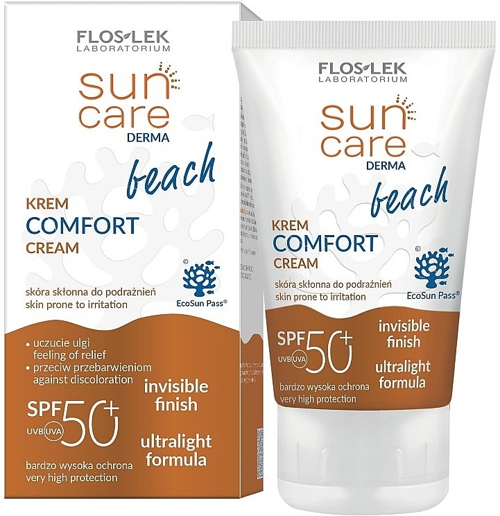 FlosLek Laboratorium Sun Care Derma Beach Comfort Cream SPF 50+