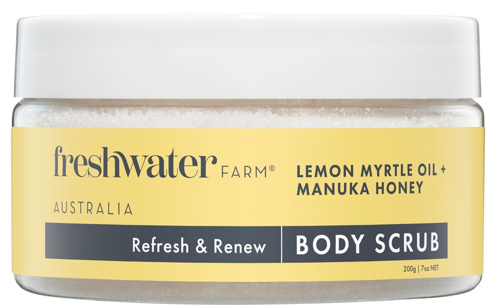 Freshwater Farm Lemon Myrtle Oil + Manuka Honey Body Scrub