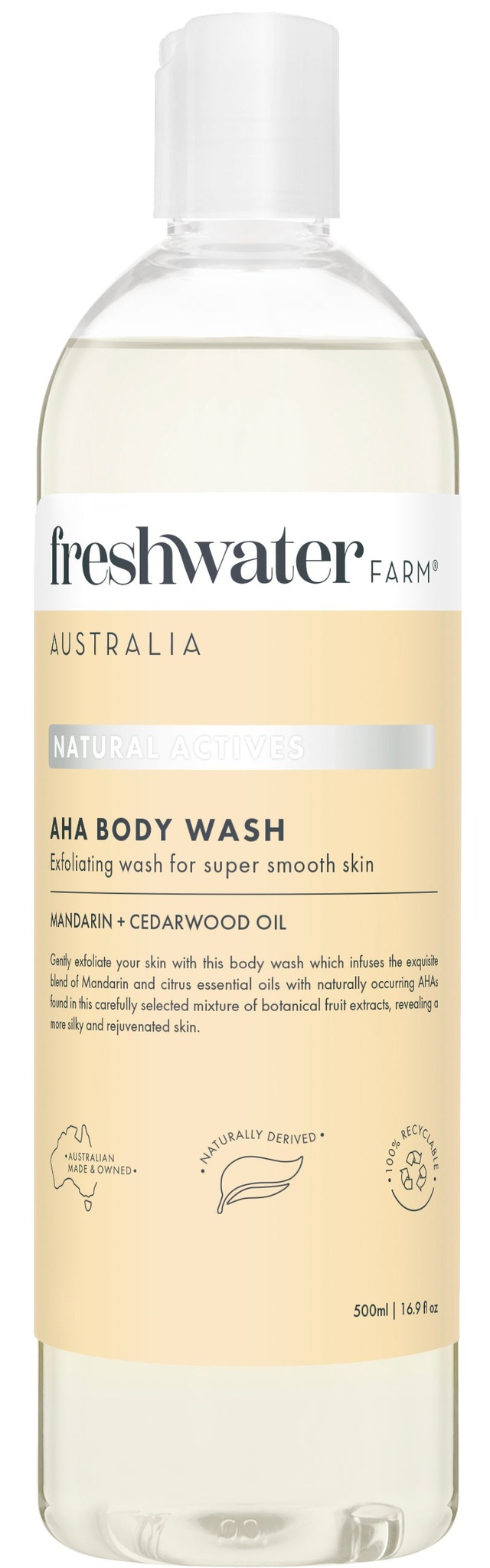 Freshwater Farm Natural Actives Body Wash | Exfoliating AHA