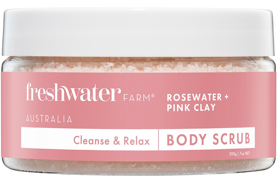 Freshwater Farm Rosewater + Pink Clay Body Scrub