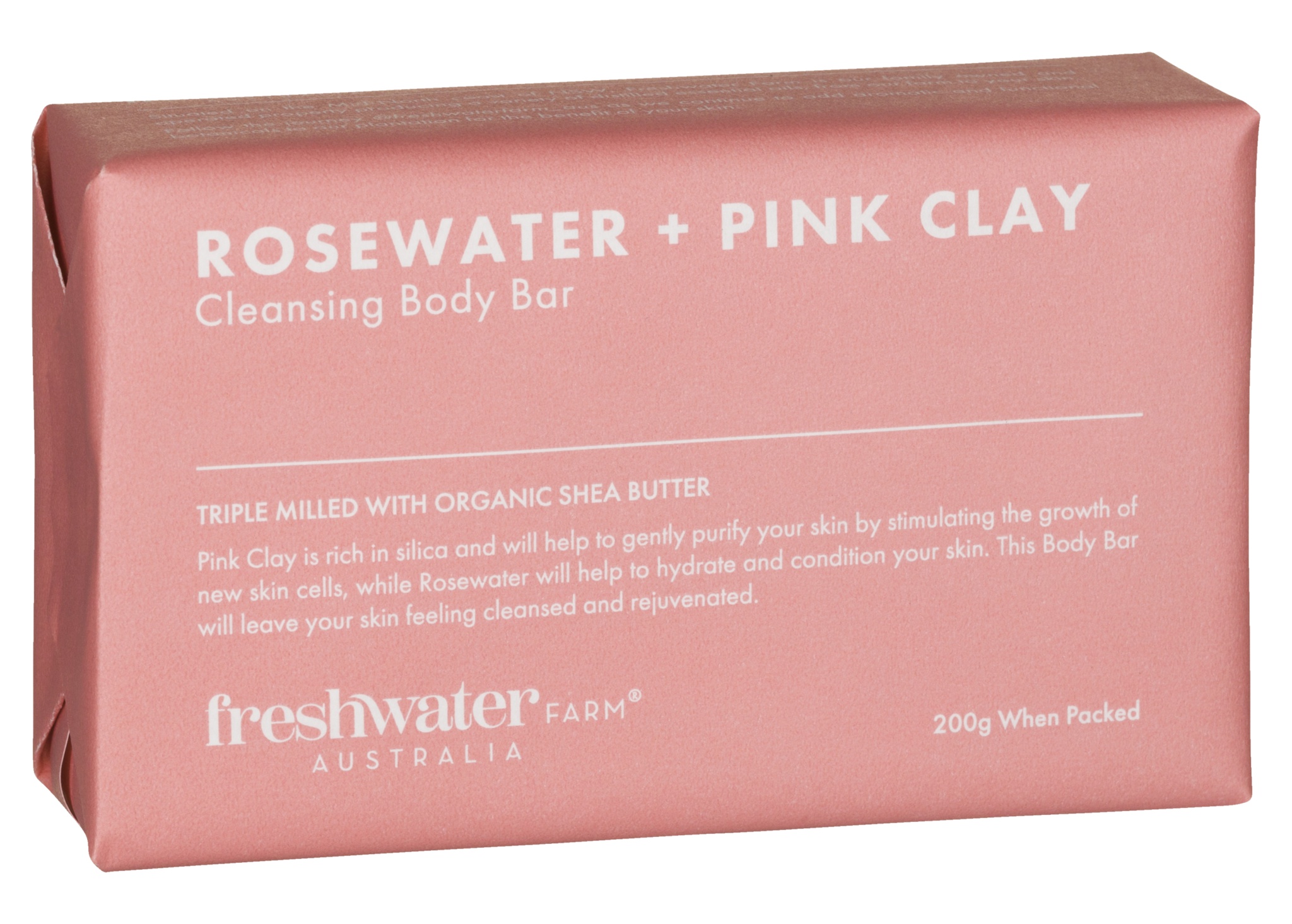 Freshwater Farm Rosewater & Pink Clay Cleansing Bar