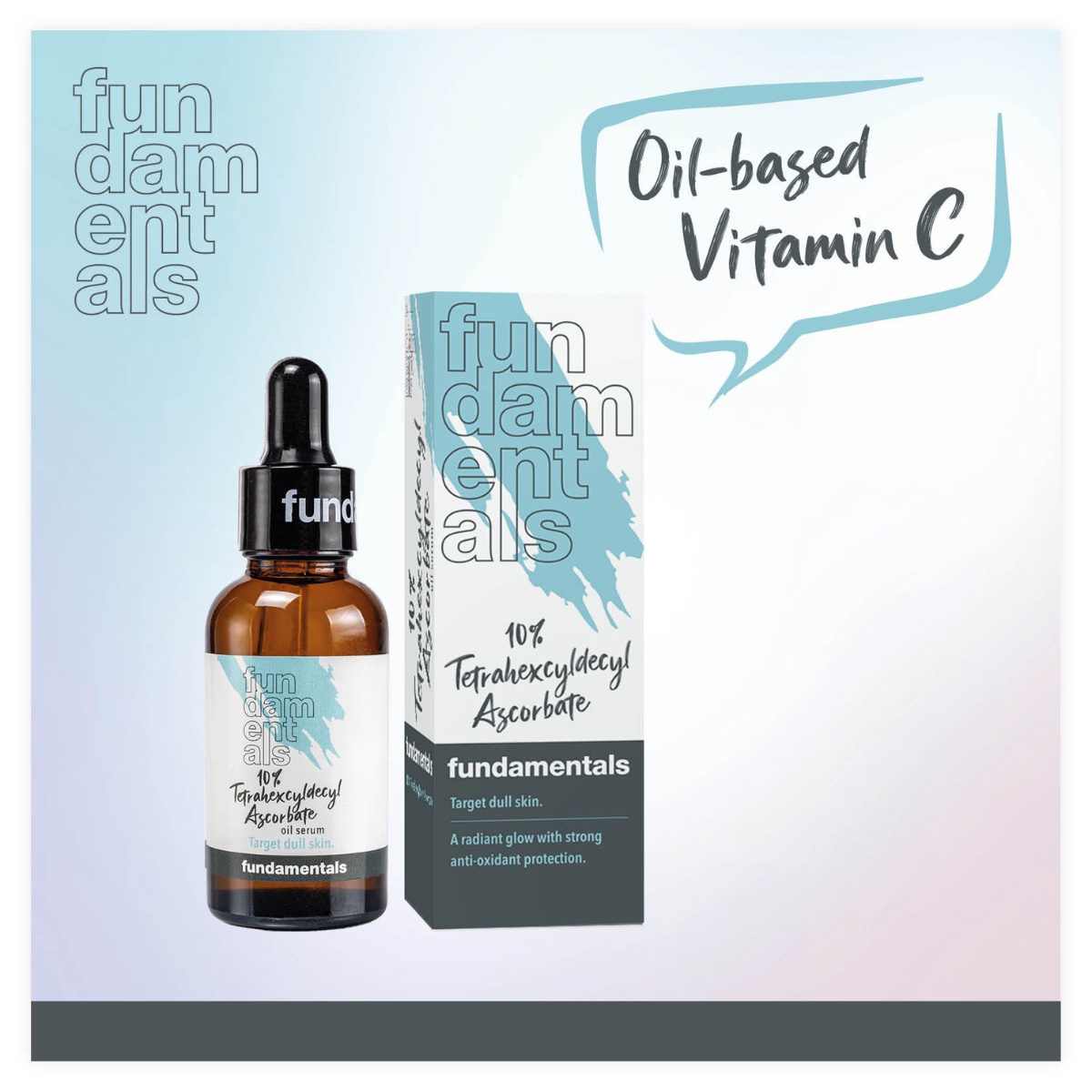 Fundamentals Skincare 10% Tetrahexyldecyl Ascorbate Oil Based Vitamin C Serum, Pigmentation,