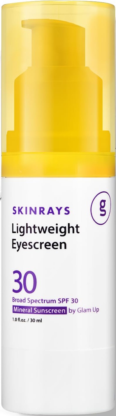 GLAM UP Skinrays Hypoallergenic Eyescreen Broad Spectrum Zinc Oxide Mineral Sunscreen For Eye Area