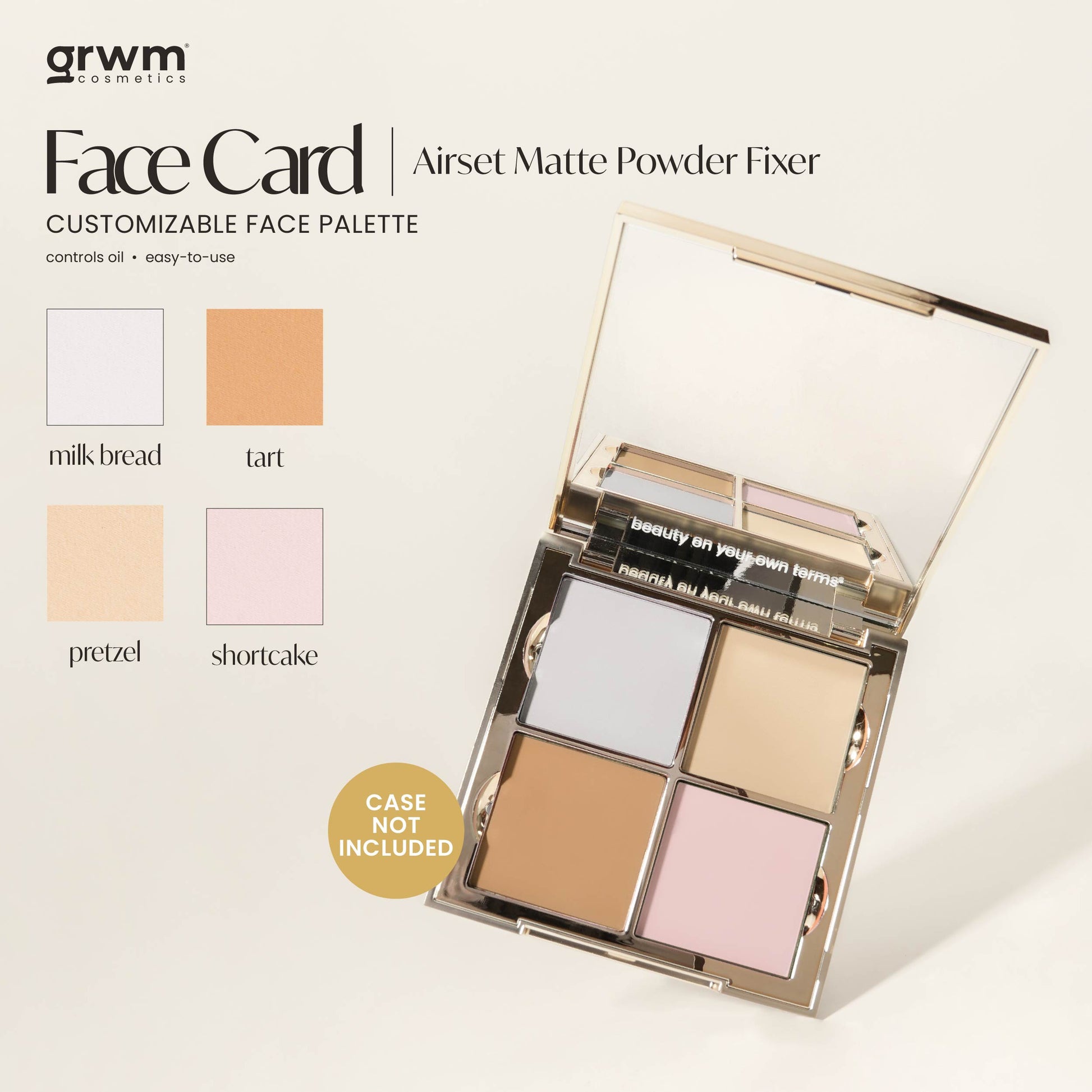 GRWM Cosmetics Face Card Airset Matte Powder Fixer