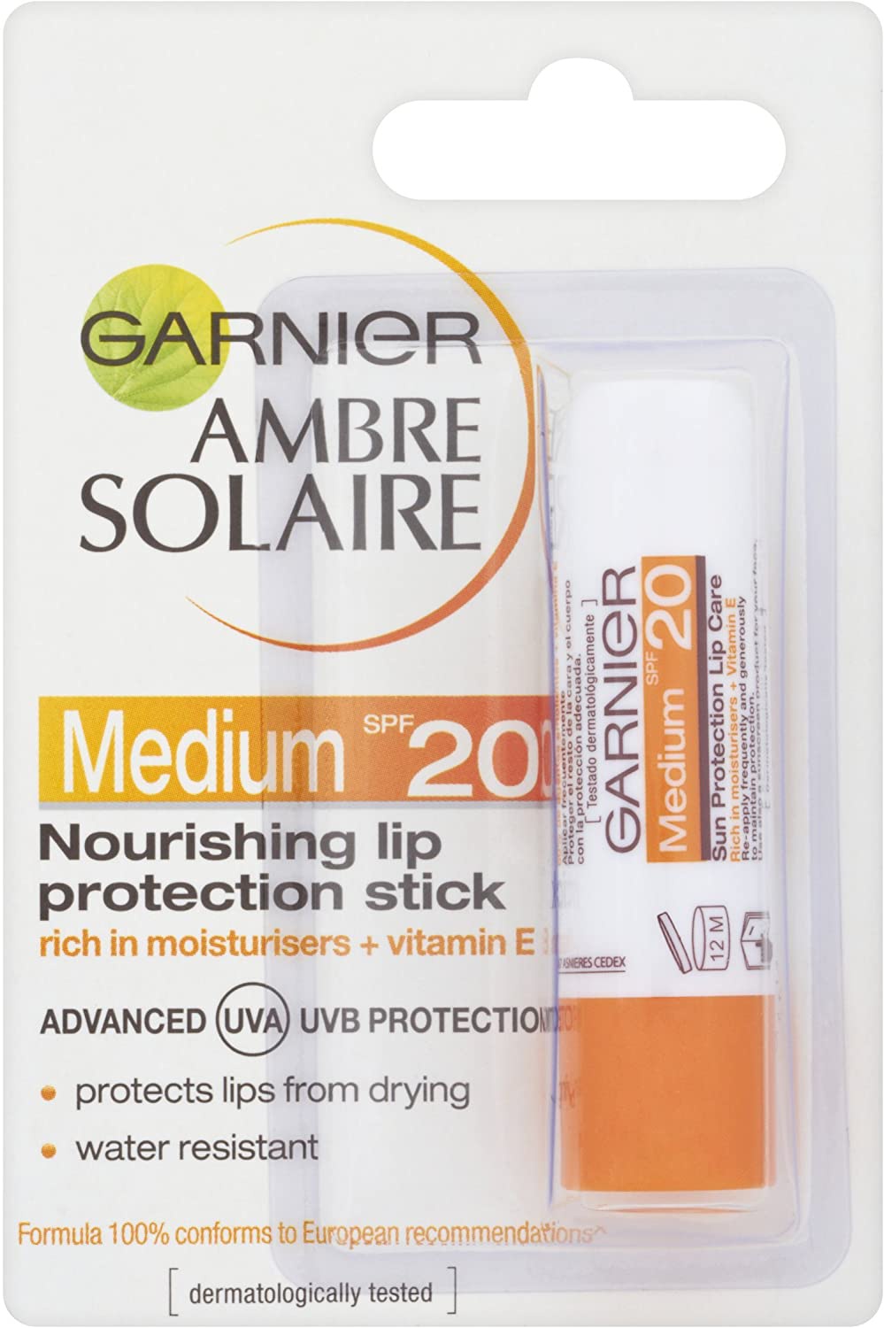 Garnier Ambre Solaire Lip Balm Sun Protection Stick Spf20