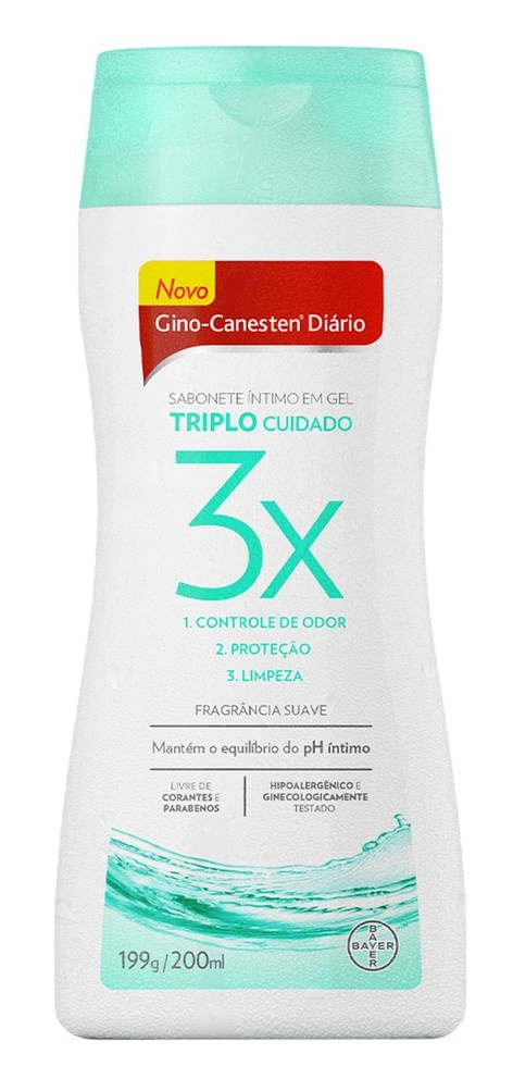 Gino-Canesten Gino-Canesten Diário Sabonete Íntimo Em Gel Triplo Cuidado