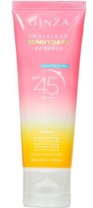 Ginza Invisible Sunnydays UV Shield Sunscreen Gel SPF 45 Pa+++