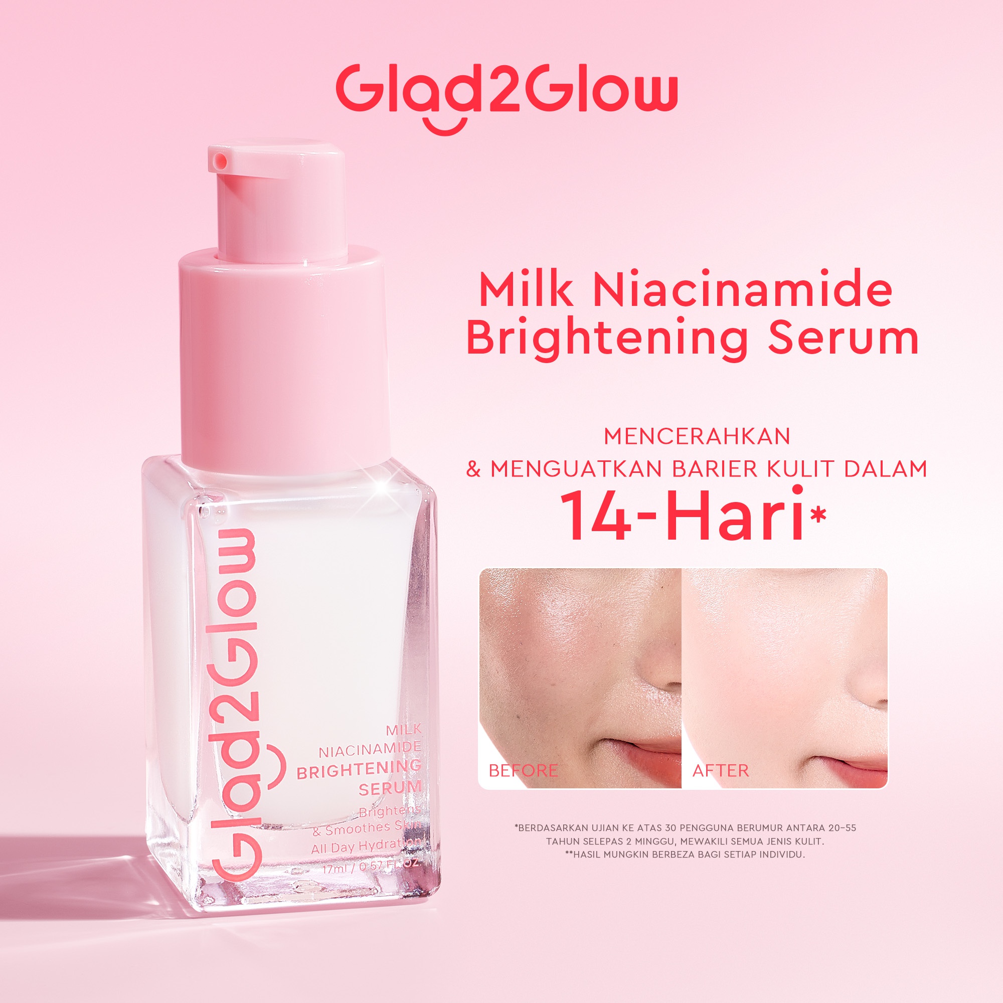 Glad2Glow Milk Niacinamide Brightening Serum